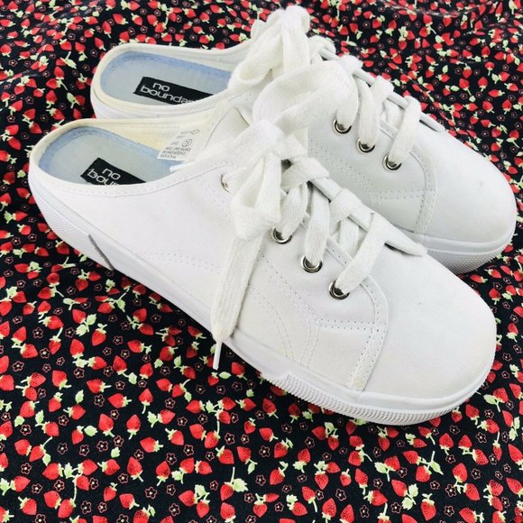 platform backless sneakers